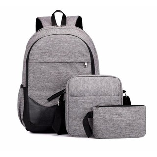 กระเป๋าแซท 3ใบ กระเป๋าสะพายหลัง กระเป๋า กระเป๋าเป้ กระเป๋านักเรียน  ขนาด สูง42*ยาว29*กว้าง10cm  รุ่นGBST09