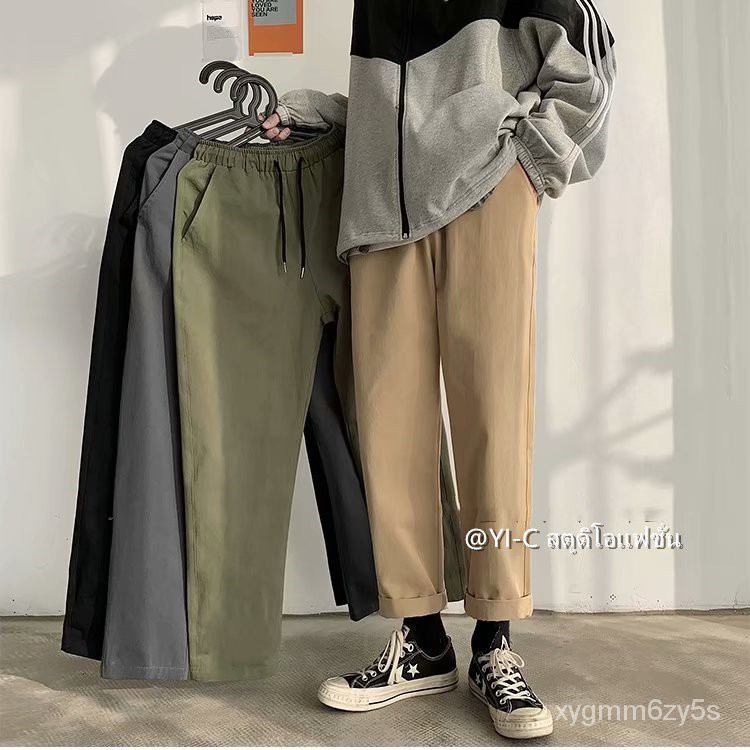 กางเกงทำงาน ทรงหลวม สีพื้น สำหรับผู้ชาย ขนาด S-5XL qgk3