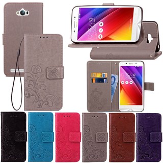 PU Leather Flip Wallet Case with Card Slot and Kickstand for ASUS Zenfone ZC600KL ZB555KL  ZB601KL ZB602KL