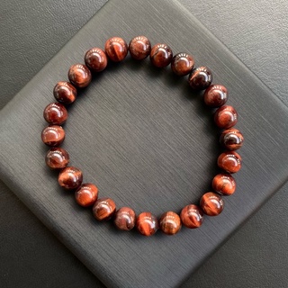 กำไลหินแท้เรด ไทเกอร์อายส์ (Red Tigers Eye) ขนาด 8-14mm