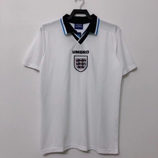 เสื้อกีฬาแขนสั้น ลายทีมชาติฟุตบอล 96 England Home AAA คุณภาพสูง สไตล์เรโทร