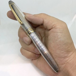 ปากกามือสอง MONTBLANC Meisterstück Solitaire Cigar Sterling Silver Rollerball 2-tone วัสดุตัวเรือน Silver sterling