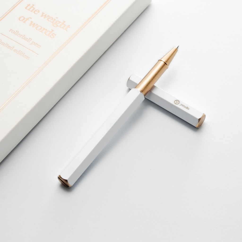 Limited Edition YSTUDIO White Rollerball Pen ปากกาเจลวายสตูดิโอ