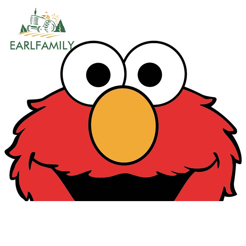 Earlfamily 13 ซม.x 8.8 ซม.Elmo ไวนิล Decal สติกเกอร์ JDM สติกเกอร์รถไวนิล Decals กันชนหน้าต่างกันน้ํารถอุปกรณ์เสริม