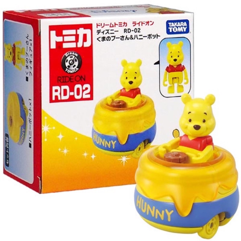 แท้ 100% จากญี่ปุ่น โมเดล ดิสนีย์ รถวินนี่ เดอะ พูห์ Takara Tomy Tomica Ride On Disney RD-02 Winnie the Pooh & Honeypot