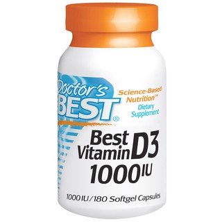 Doctors Best, Best Vitamin D3, 1000 IU, 180 Softgels