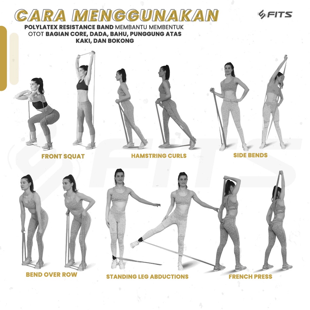 SFIDN FITS PolyLatex Resistance Band Premium Resistance Tube