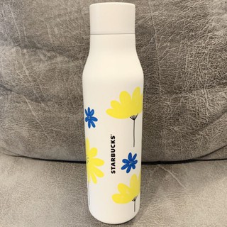 Starbucks Mixed Daisies Water Bottle Stainless Steel 13oz