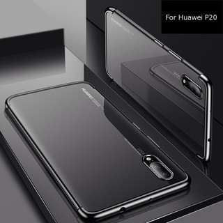 Huawei P20 P20 Pro Nova 3E Plating Transparent Ultra Slim Soft TPU Case เคสสำหรับ หัวเว่ย พี20 พี20โปร โนว่า3อี ใสสะท้อน