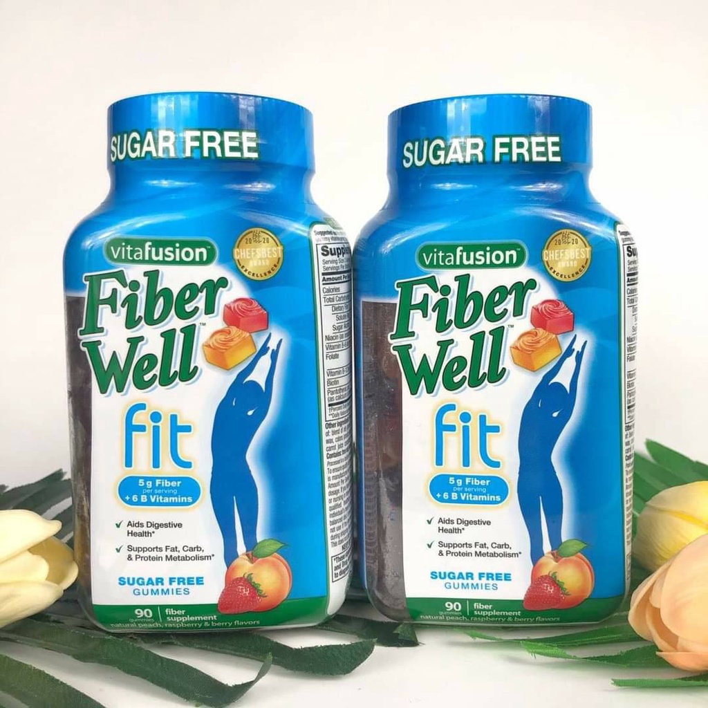 Fiber Well #1 Vitamin Brand🇺🇸  💰990.-  วิตามินเพื่อสุขภาพเยลลี่รสผลไม้ ไม่มีน้ำตาล 90 กัมมี่  ยอดขาย