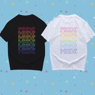 เสื้อยืดอินเทรนด์ผู้ชายอินเทรนด์ผู้หญิงเสื้อยืด สกรีน PRIDE MONTH🌈 ลาย pride colorful พร้อมส่ง🔥S-3XL