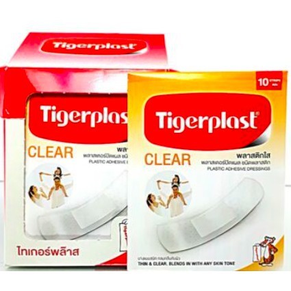 Tigerplast ไทเกอร์พล๊าส พลาสเตอร์ปิดแผล ชนิดพลาสติกใส | Shopee Thailand