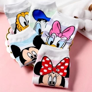 พร้อมจัดส่ง-ถุงเท้ามิกกี้ มินนี่ DONAL DUCK10คู่ ***(คละสี คละลาย ตามรูป)***รุ่นใหม่WZ-MSL-1/2（10คุ่）