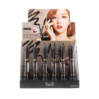 อายไลเนอร์เนื้อลิควิด OB-1333 Obuse(โอบิ้ว) Makeup Max Brow&amp;Eyeliner 2in1