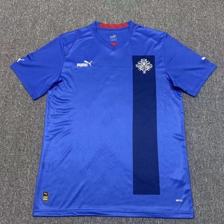 เสื้อกีฬาแขนสั้น ลายทีมชาติฟุตบอล Iceland Home Jersey 22-23 คุณภาพสูง ไซซ์ S-XXL