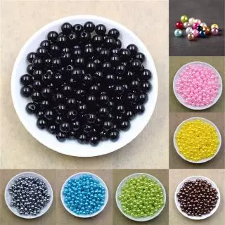 St.kunkka 400/100Pcs 3-12 มม.ลูกปัด อะคริลิค ไข่มุกจำลองอะคริลิคทรงกลม สำหรับทำเครื่องประดับ ขนาด