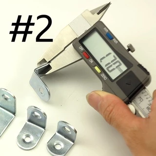 [4 ตัว] เหล็กฉากพับ L เจาะรู มุมมน งานไม้ DIY สีเงิน ชุบขาว (บรอนซ์) สำหรับประกอบชิ้นงาน ช่วยประคองไม้สองชิ้นให้แน่นหนา