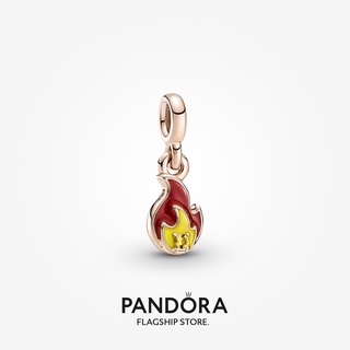 Pandora me จี้เปลวไฟ ชุบทอง 14K สีโรสโกลด์ ขนาดเล็ก