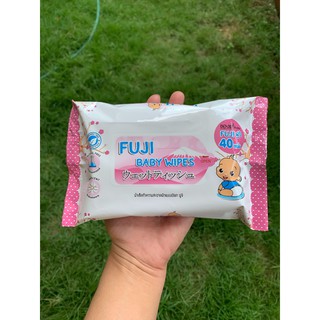 ทิชชู่เปียก 1 ห่อ กระดาษทิชชู่เปียก ผ้าเช็ดทำความสะอาดผิวแบบเปียก FUJI BABY WIPES