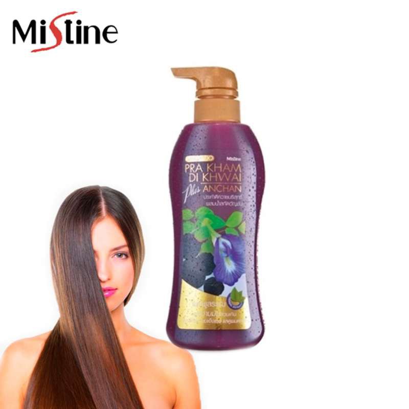 Mistine Pra Kham Di Khwai plus Anchan shampoo 400 ml. มิสทิน ประคำดีควาย พลัส อัญชัน แชมพูสระผม ยาสร