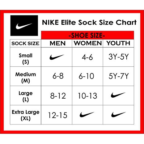 nike xl socks size chart