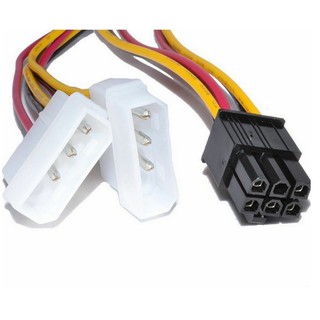 สายแปลง สายต่อ Molex X2 to 6 Pins การ์ดจอ