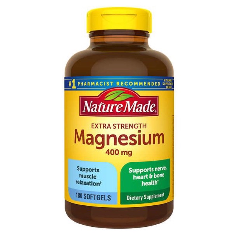 Nature Made Magnesium Extra Strength 400 mg 180 softgels