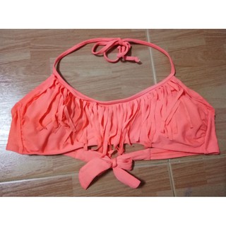 xhilaration swimwear top ชุดว่ายน้ำบิกินี่ สีส้มเรืองแสง  ไซส์XL รอบอก 38"-40" ใหม่มาก แท้100% จัดส่งฟรีค่ะ