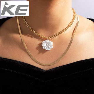 Necklace White Flower MultiSimple Frosty Alloy Necklace Ladies for girls for women low price