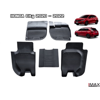 ผ้ายางรองพื้นเข้ารูปตรงรุ่น HONDA City 5 ประตู 2020 - 2022 พรมปูพื้นรถ แผ่นยางปูรถยนต์ ถาดยางปูพื้นรถเข้ารูป