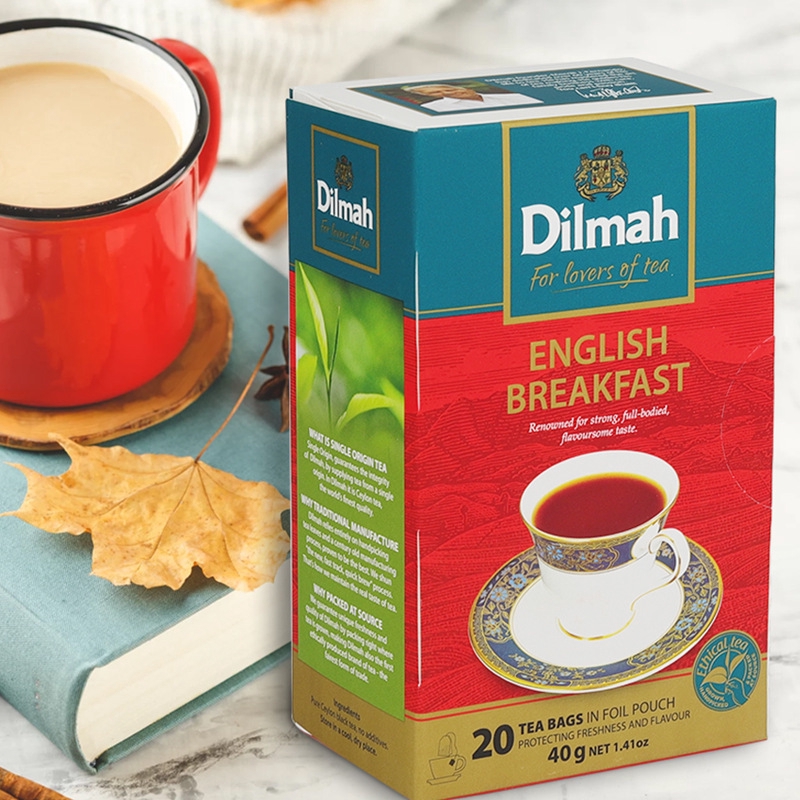 Dilmah English Breakfast Tea 20 Bags Black Tea Bag Sri Lanka ถุงชาดำ