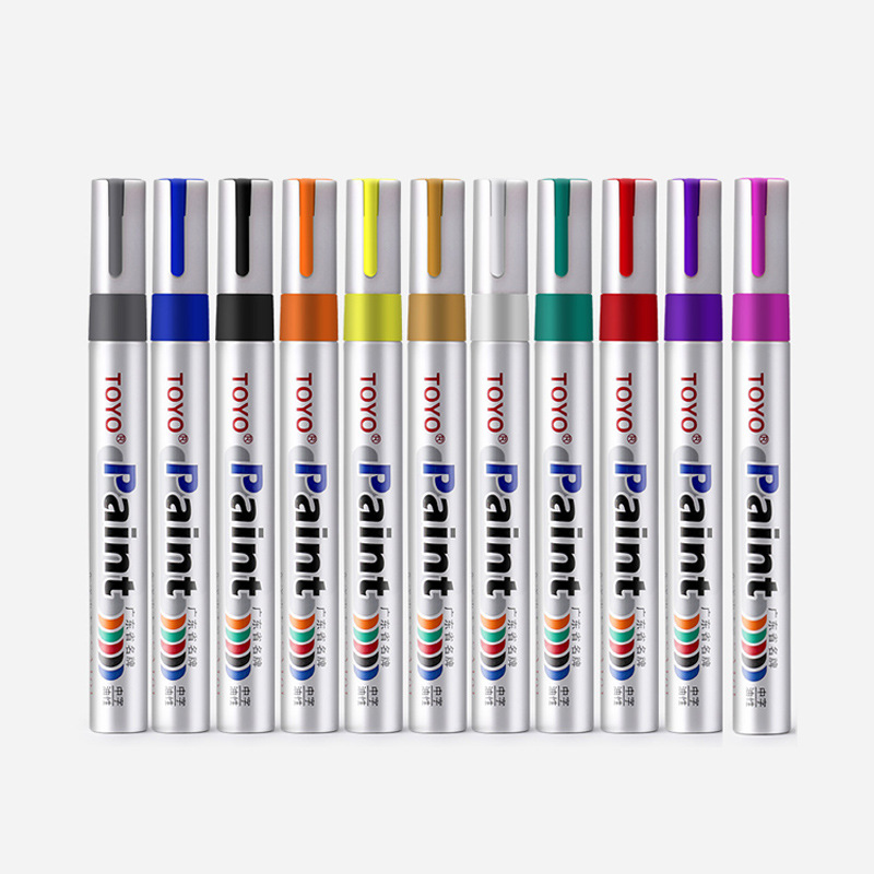 Ossayi 1 PC ปากกามาร์กเกอร์ถาวร Tyre Graffiti ปากกามาร์กเกอร์สีสําหรับไม้ Rock พลาสติกหนังแก้วหินโลหะอุปกรณ์ศิลปะ