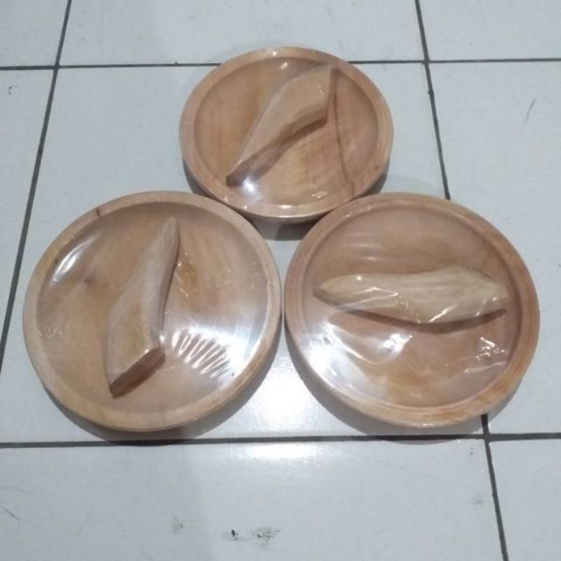 Hot Item WOODEN MORTAR + WOODEN MORTAR + WOODEN MORTAR ขนาด 18CM
