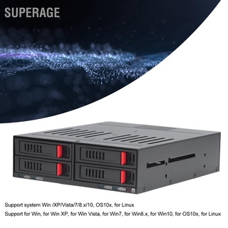 Superage ถาดฮาร์ดไดรฟ์ Sata 5.25 นิ้ว 2.5 นิ้ว 9.5 มม. 12.5 มม. 4 ช่อง ด้านล่างหนา Ssds