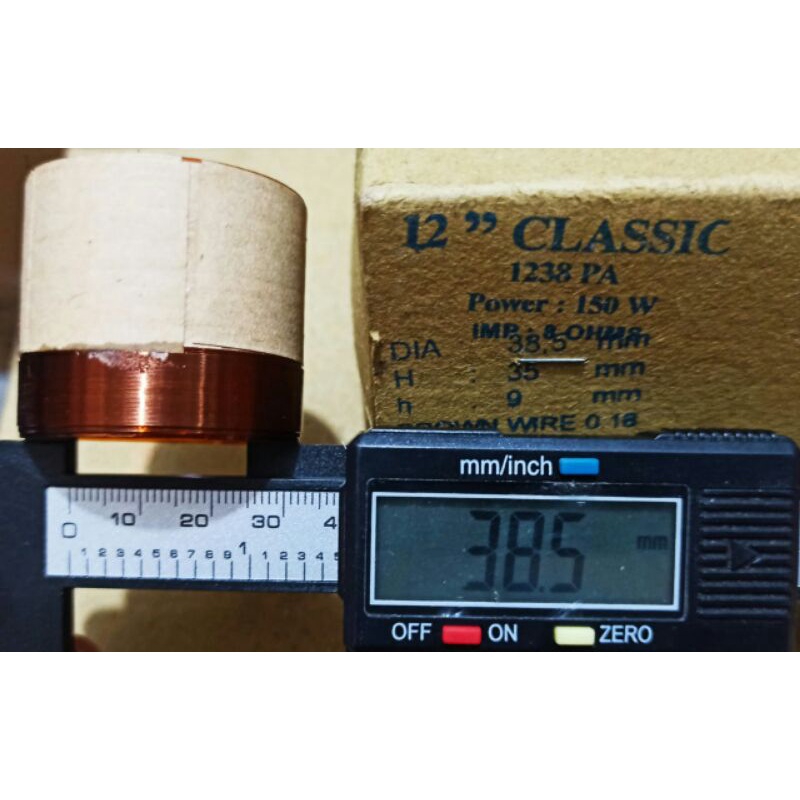 SPOOL SPOOL SPOOL ลําโพง ACR 1238 PA RRT 12 นิ้ว 12 นิ้ว 38.5 มม.
