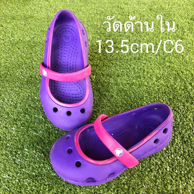 รองเท้าเด็กมือสอง Crocs 13.5cm/C6 สวยน่ารัก เบาใส่สบาย
