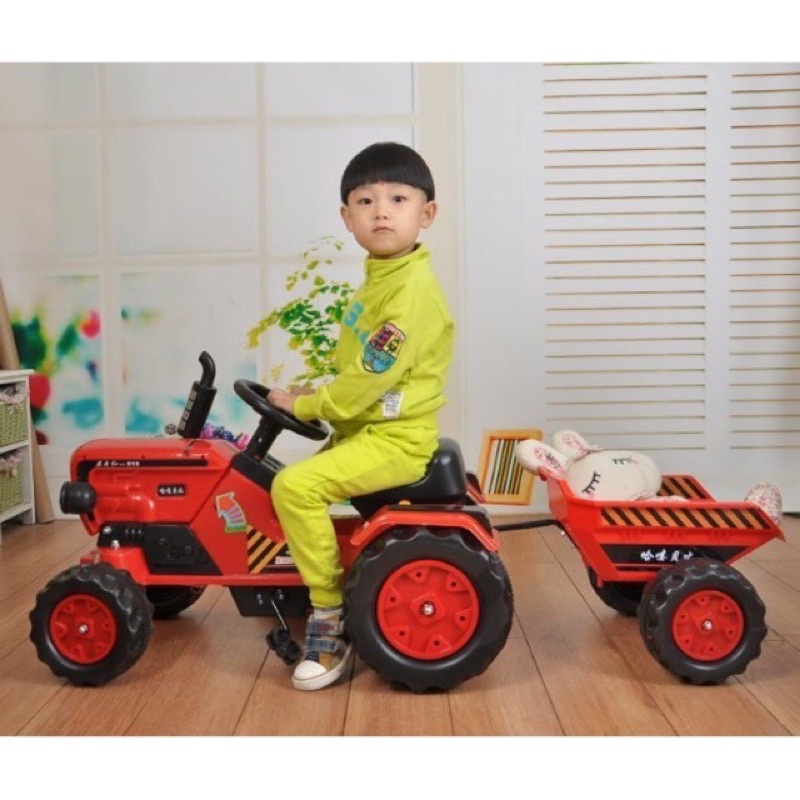 ลดราคา รถแทร็กเตอร์พร้อมส่ง รถไถเด็ก รถแบตเตอรี่เด็ก รถแบตพ่วงท้าย