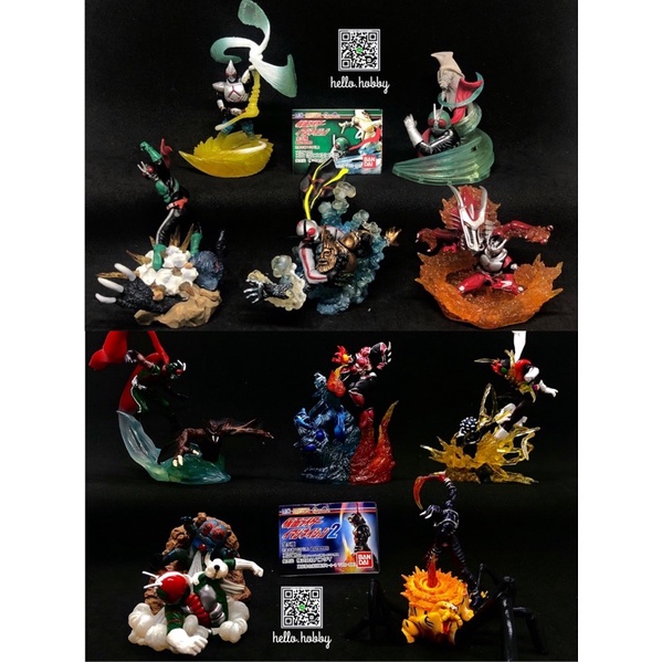 กาชาปอง งานฉาก มดแดง มาสค์ไรเดอร์ HG Kamen Rider Imagination 1/2 Diorama Gashapon by Bandai (Set of 