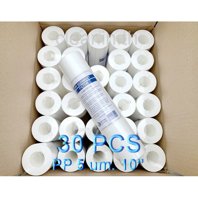 KLEANTECH 30 pcs. ไส้กรองน้ำดื่ม เครื่องกรองน้ำ PP 1-5 um. size 10" sediment filter