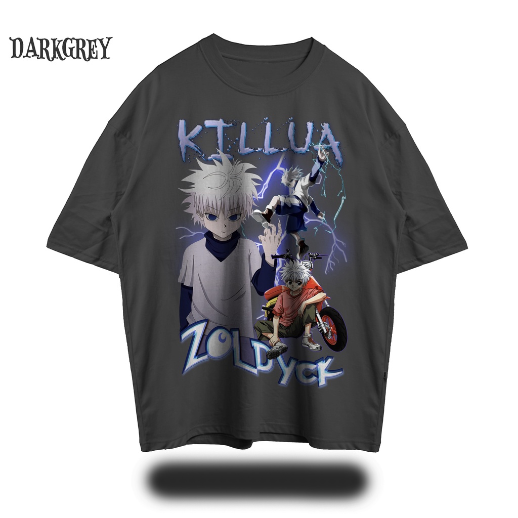 เสื้อยืด Killua Zoldyck Hunter x Hunter เสื้อยืดวินเทจโอเวอร์ไซส์