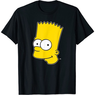 เสื้อยืดผ้าฝ้ายพรีเมี่ยม เสื้อยืด พิมพ์ลาย The Simpsons Bart Simpson Face สําหรับผู้ใหญ่