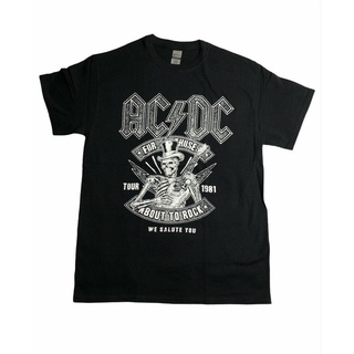 เสื้อยืดคอกลมเสื้อยืดลําลอง แขนสั้น พิมพ์ลาย ACDC ABOUT TO ROCK สําหรับผู้ชาย 780988S-4XL