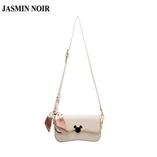 Jasmin NOIR กระเป๋าสะพายข้าง หนัง PU แบบล็อค สําหรับผู้หญิง