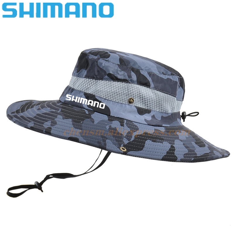 Shimano ผู้ชายฤดูร้อนหมวกตกปลาภูเขากลางแจ้ง DAWA หมวกตกปลาครีมกันแดดป้องกันคอ Breathable Windproof Sun หมวก