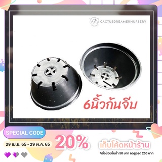 ลด50%ใส่โค้ดINCS83L - กระถางดำ กระถางต้นไม้ 6 นิ้ว ก้นจีบ