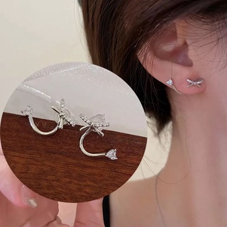 ต่างหูโบว์ คริสตัล • Crystal Ribbon Earrings