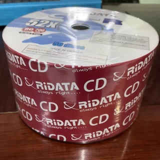 RIDATA แผ่น CD-R 700MB/52X/80MIN (50 แผ่น/แพ็ค) ความเร็วในการเขียนแผ่นสูงสุด 52X ความยาวในการบันทึกข้อมูล 80 นาที