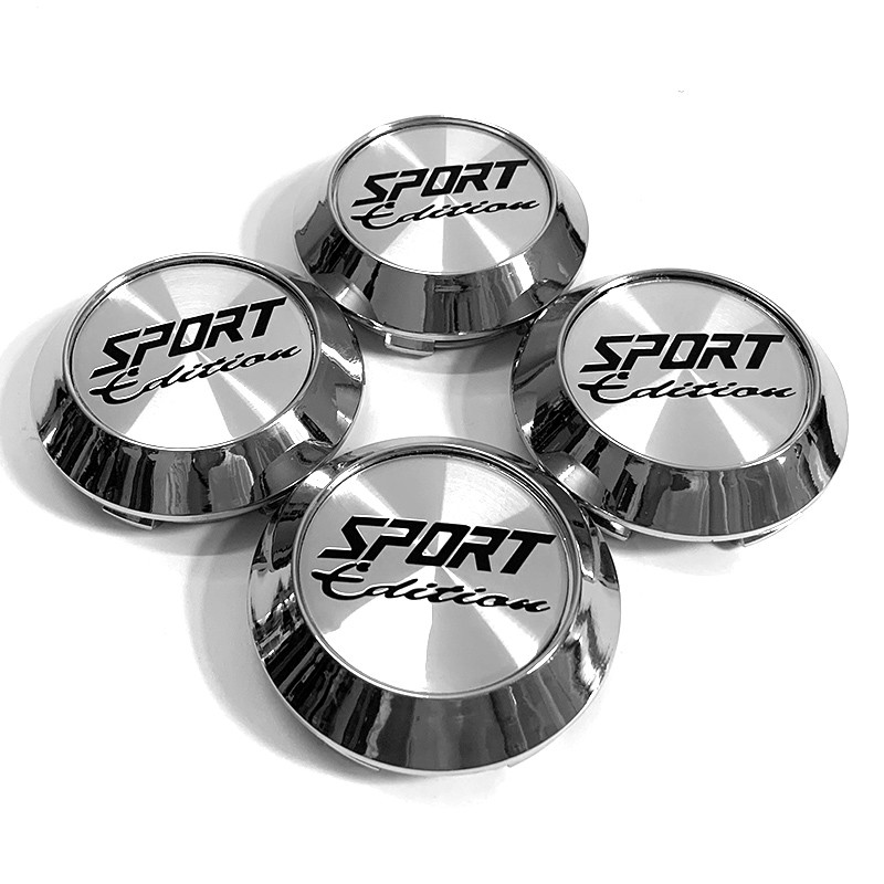 CarDIY 4PCS 70MM OD 63MM ID SPORT โลโก้รถล้อขอบ Center Hub Cap ฝาครอบรถบรรทุกล้อขอบฝุ่น Hubcap