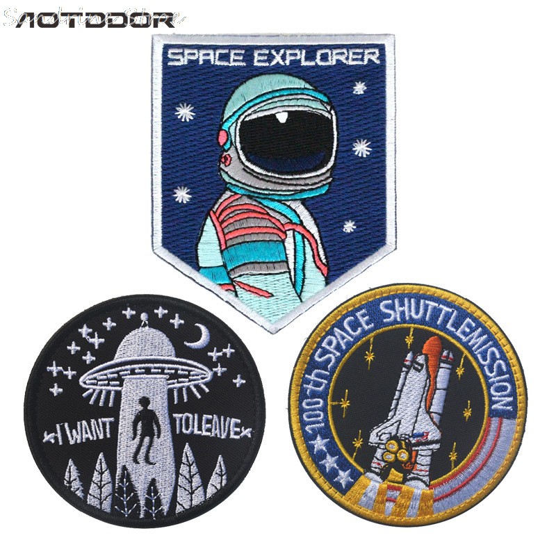 ป้าย SPACE EXPLORER ป้ายทหาร แพทช์เสื้อผ้าปักเสื้อผ้า