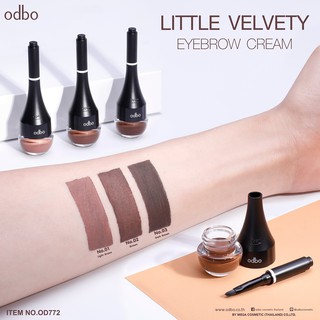 🌟 ครีมเขียนคิ้วเนื้อนุ่ม โอดีบีโอ ODBO LITTLE VELVETY EYEBROW CREAM OD772